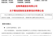 灌南明日停牌！又一A股，筹划控制权变更