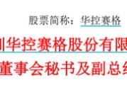 灌南华控赛格董事长、董秘、副总经理三高管同日辞职